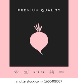 Beet root icon. Graphic elements for your design