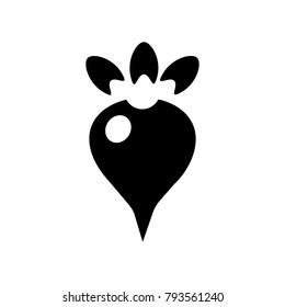 Beet root Icon in trendy flat style isolated on white background. symbol for your web site design logo, app, UI. Flat design Vector Illustration EPS