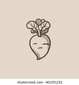 Beet sketch icon.