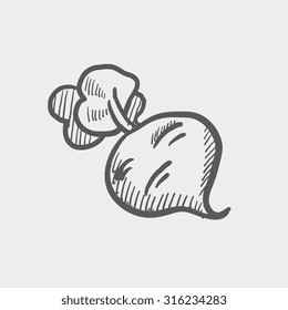 Sketch-Symbol für Web-, Mobil- und Infografiken. Hand gezeichnete, dunkelgraue Vektorsymbol einzeln auf hellgrauem Hintergrund.