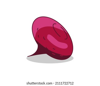 Beet vector icon. Vegetables healthy vegetarian food. Organic plant symbol