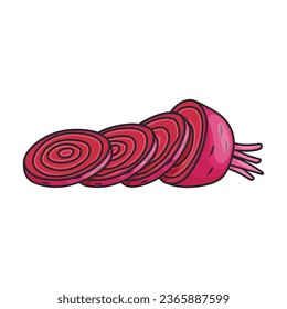 Icono de vector de remolacha.Icono de vector de color aislado en remolacha de fondo blanco.