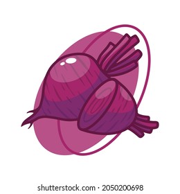 Diseño de ilustraciones de dibujo de hortalizas de remolacha