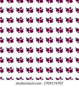 Beet wallpaper, illustration, vector on white background.