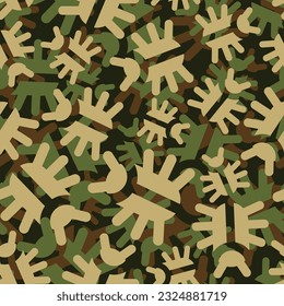 Beetle Army pattern seamless. Bug Military background. Protective fabric texture