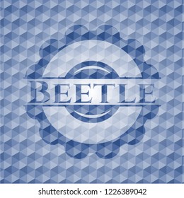 Beetle blue hexagon emblem.