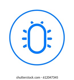 Beetle, bug circular line icon. Round colorful sign. Virus flat style vector symbol