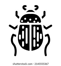 vector de icono de beetle bug egypt gyph. señal de egypt de error de escarabajo. símbolo de contorno aislado ilustración negra