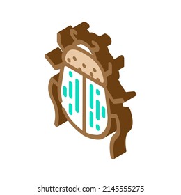 beetle bug egypt isometric icon vector. beetle bug egypt sign. isolated symbol illustration