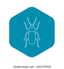 Beetle bug icon. Outline illustration of beetle bug vector icon for web