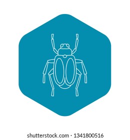 Beetle bug icon. Outline illustration of beetle bug vector icon for web