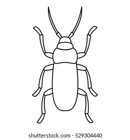 Beetle bug icon. Outline illustration of beetle bug vector icon for web