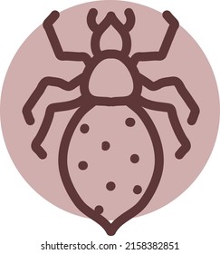 Beetle bug, illustration, vector on a white background.