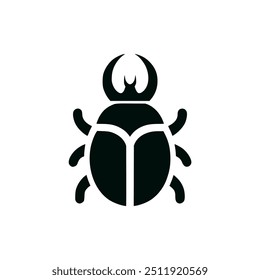 beetle bug insect wild animal logo vector illustration template design