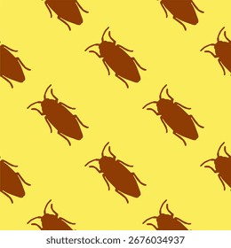 beetle bug seamless pattern vector illustration