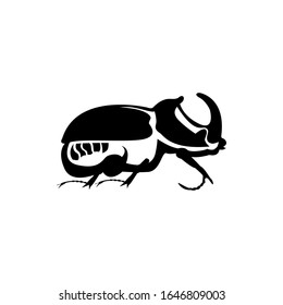 silueta de bicho de escarabajo. ilustración vectorial del bicho de escarabajo
