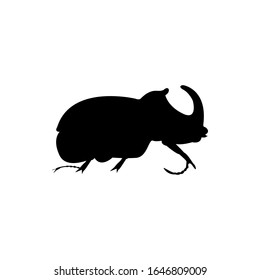 beetle bug silhouette. vector illustration of beetle bug