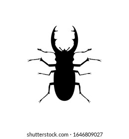 Beetle Bug Silhouette Vector Illustration Beetle Stock Vector (Royalty ...