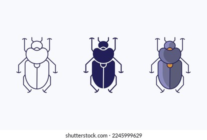 Beetle bug vector illustration icon