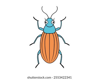 Beetle cartoon art vector illustration 