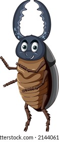 A beetle cartoon character isolated illustration