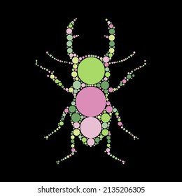 beetle color dot vector texture