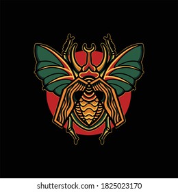 beetle of the death tattoo vector design