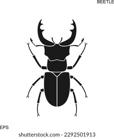 Beetle deer. Hercules beetle logo