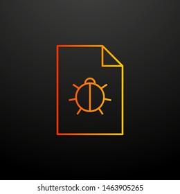 Beetle in the document nolan icon. Elements of virus antivirus set. Simple icon for websites, web design, mobile app, info graphics