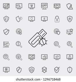 beetle in flash card icon. Virus Antivirus icons universal set for web and mobile