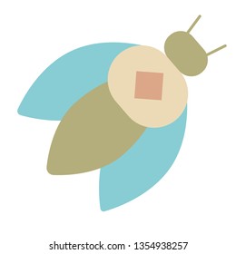Beetle flat illustration on white