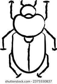 Beetle hand drawn vector illustration