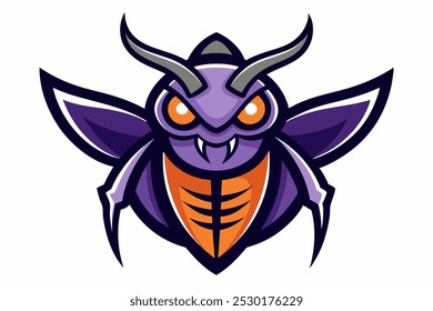 Beetle head mascot design vector