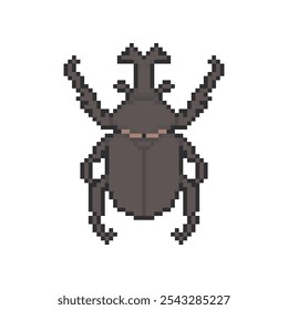 besouro chifres bug pixel art