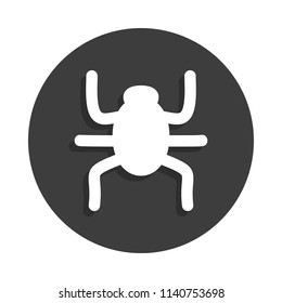beetle icon in Badge style with shadow 