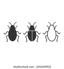 Beetle icon. Bettle set vector ilustration.