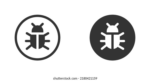 Beetle icon. Bug sign. Vector illustration.