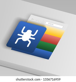 beetle icon. From collection button icons
