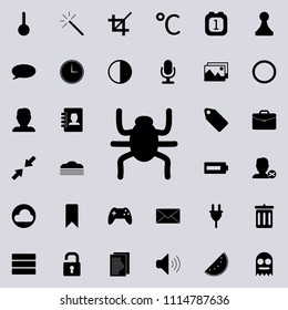 beetle icon.  Detailed set of minimalistic icons. Premium graphic design. One of the collection icons for websites, web design, mobile app on colored background