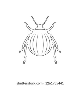 beetle icon. Element of insect for mobile concept and web apps icon. Thin line icon for website design and development, app development