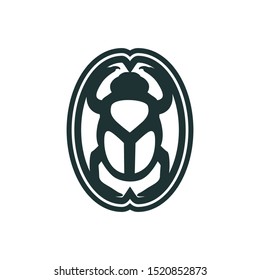 beetle icon in flat style isolated. Vector Symbol illustration.