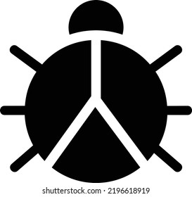 Beetle Icon With Glyph Style, Agriculture Sign And Symbol Isolated On White Background