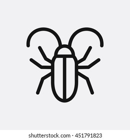 Beetle icon illustration isolated vector sign symbol
