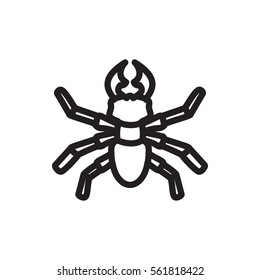 beetle icon illustration isolated vector sign symbol
