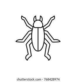 beetle icon illustration isolated vector sign symbol