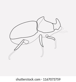 Beetle icon line element. Vector illustration of beetle icon line isolated on clean background for your web mobile app logo design.