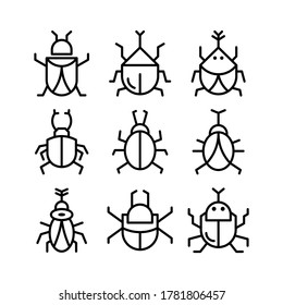 beetle icon or logo isolated sign symbol vector illustration - Collection of high quality black style vector icons
