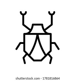 icono de escarabajo o logotipo símbolo de signo aislado ilustración vectorial - iconos vectoriales de estilo negro de alta calidad
