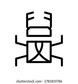 beetle icon or logo isolated sign symbol vector illustration - high quality black style vector icons
