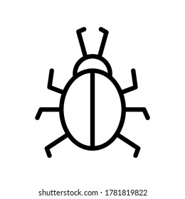 icono de escarabajo o logotipo símbolo de signo aislado ilustración vectorial - iconos vectoriales de estilo negro de alta calidad

